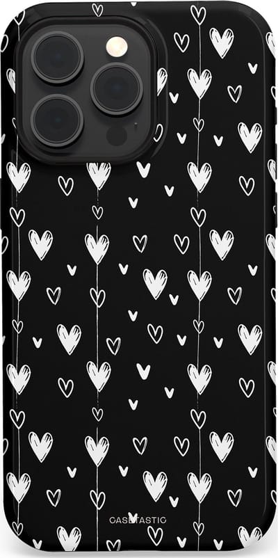 Casetastic Hoesje Geschikt voor Apple iPhone 15 Pro Max Magsafe - Stijlvolle Beschermende Duo-layer Case - Hangend Hartje