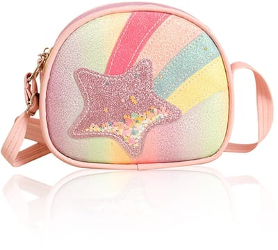 Dailygoods- Schoudertas - Kleine Handtas - Kindertas - Crossbodytas - Verstelbare Schouderband - Leerachtige Materialen - Regenboogkleur