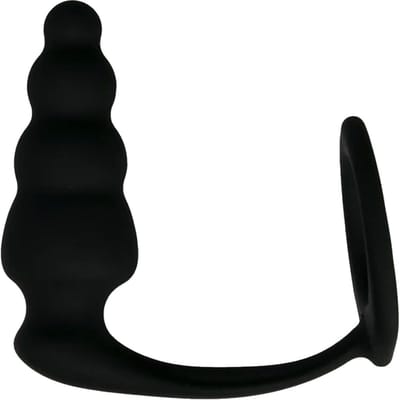 Cupitoys® Cockring - buttplug - Geribbeld - Zwart - Sex toys voor vrouwen - Sex toys voor mannen - Buttplugs