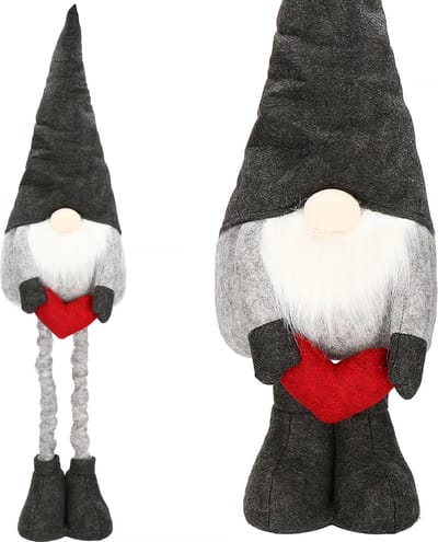 Springos Kerstkabouters - Kerstdwerg - Gnome - Kerstversiering - 1 stuk - Verstelbaar in hoogte - 63-93 cm
