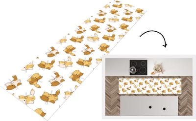 Keukenloper - Loper keuken - Patronen - Kat - Kitten - 200x50 cm - Keukenloper vinyl