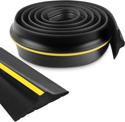 Garagedeurafdichting Rubber - Tochtstrip Drempel - Garage Schoon Houden - Weerbestendig EPDM Materiaal - Universele Lengte - Zwart