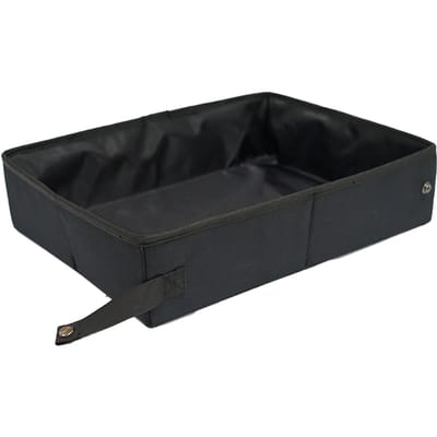 Draagbare Kat Reizen Kattenbak Geurvrij Lichtgewicht Waterdicht Opvouwbare Reiskattenbak voor Kattenbenodigdheden S 30x40cm / 11.8x15.7in