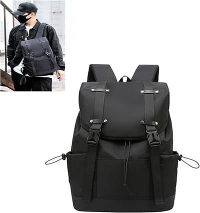 KZQ Waterdichte laptoprugzak antidiefstal 20L voor heren en dames zwart geschikt voor 15,6 inch casual reistas dagelijkse werk- en wandelrugzak