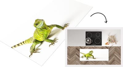 Keukenloper - Loper keuken - Hagedis - Reptiel - Groen - 120x50 cm - Keukenloper vinyl