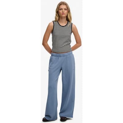 Superdry Essential Logo Wijde Joggingbroek Light Blue Grootte: 42