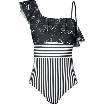 Harry Potter Zwempak - Deathly Hallows - M - voor Vrouwen - meerkleurig