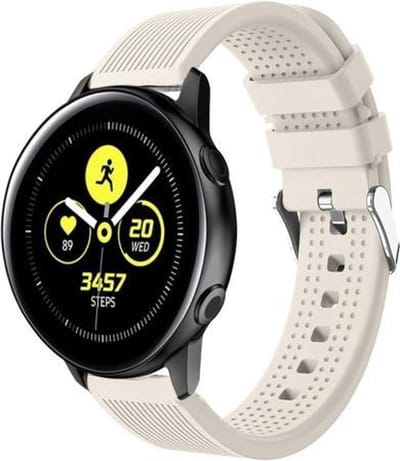 Garmin Vivoactive 3 Siliconen bandje|Ook voor Forerunner 245 & 645|Beige|Premium kwaliteit|Vertical Stripe| One Size