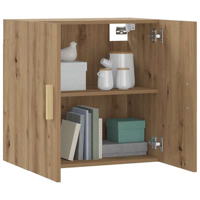 vidaXL Wandkast 60x31x60 cm bewerkt hout artisanaal eikenkleurig