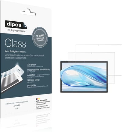 dipos – 2x Matte Pantserfolie geschikt voor ZIOVO E6 | 9H Screenprotector