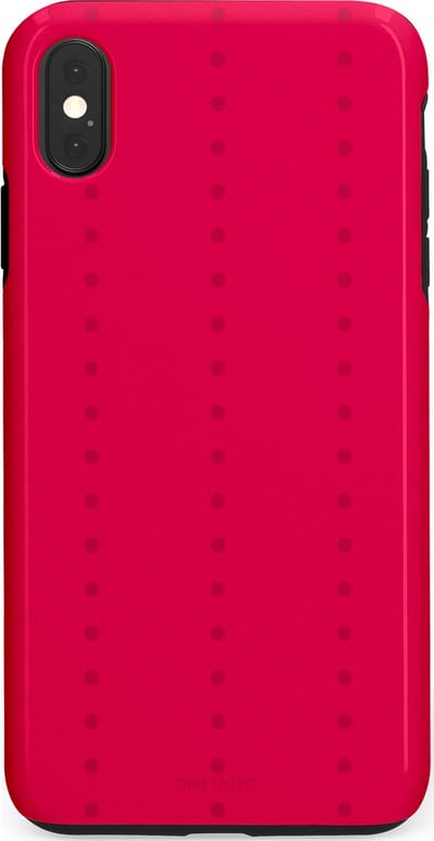 Casetastic Hoesje Geschikt voor Apple iPhone Xs Max - Stijlvolle Beschermende Duo-layer Case - Ritmisch rood