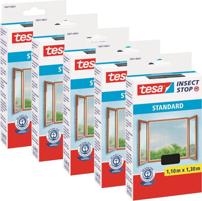 Tesa - Standaard Ramenhor - 110x130 cm - Zwart - Zelfklevend - Wasbaar