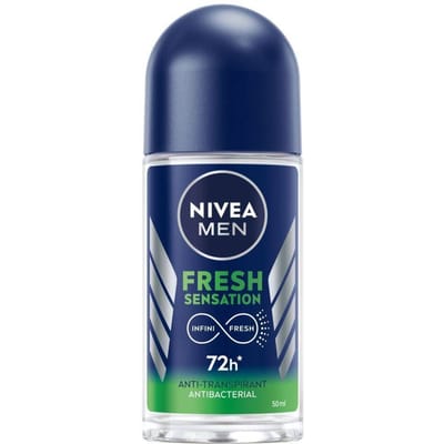 NIVEA MEN Fresh Sensation Anti-Transpirant Deo Roller - 72u Bescherming - Alcoholvrij - 50 ml