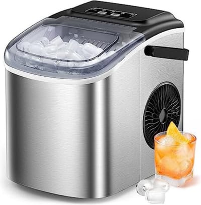 Solacis - Ijsblokjesmachine - Ijsmachine - Ijsblokjes - Ijsblokjes machine - 2 verschillende groottes - Binnen 6-8 minuten klaar - Tot 12kg per uur