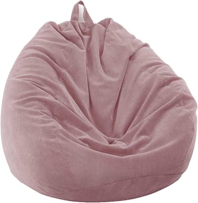 JGS Premium - Peer Zitzak Corduroy Terras Lounge Fauteuil voor Buiten en Binnen Ontspanning - Roze 100x120cm