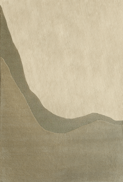 Acsento FigariKhaki Vloerkleed - 160 x 230 cm - Groen - Rechthoekig, Rond - Wol - Woonkamer, Slaapkamer, Eetkamer - Abstract - Modern