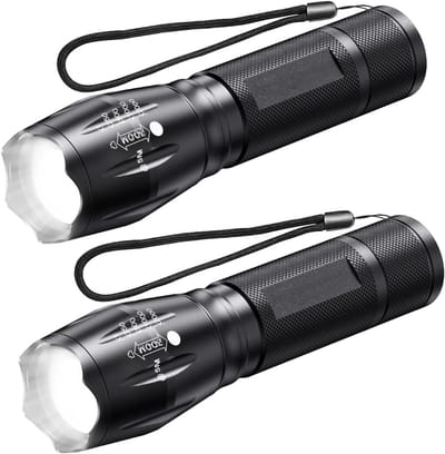 SCH® Zaklamp opwindbaar - Zaklamp - Zaklampen - Zwart - 4cm x 4cm x 14cm