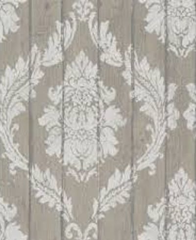Brok behang op houtprint glitter 436624