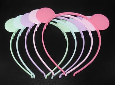 Diadeem met ronde oren set van 5 stuks - kinderfeestje - verjaardag