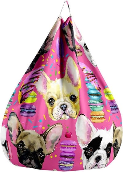 Zitzak hoes - Luie bank - Speelgoed opslag - Wasbare hoes - 90x110cm - Roze