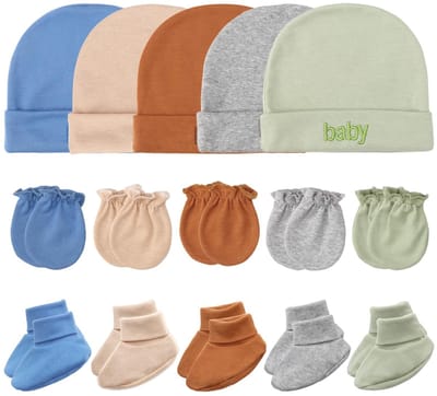 Dailygoods- Baby Muts Set - Dikke Warme Muts - Wanten - Sokken - 0-6