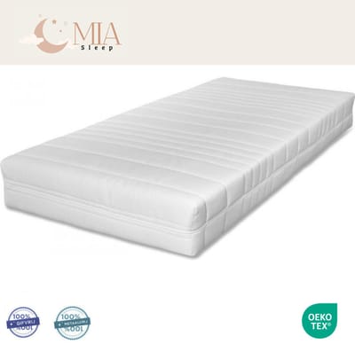 MIA Sleep Hotel Matras - 60x120 - Koudschuim Matras - Circa 17 cm dik - Luxe Tijk - Afritsbare Hoes- HR45 Schuim