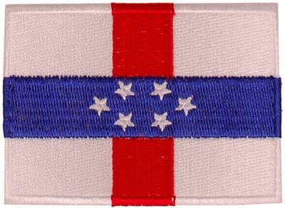 Strijkapplicatie/Patch - Vlag Antillen - 8x6cm