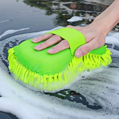 Autospons - Schoonmaakspons - Spons - zachte autowashandschoenen - Microvezel spons - Praktische autowashandschoen - Handspons - Washandschoen - Schoonmaakspons - Sponsjes voor het wassen van de buitenkant van de auto