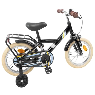 vidaXL - Kinderfiets - 12 - Inch - voor - 2-4 - jaar - oud - Zwart