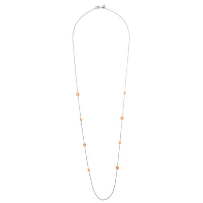 Orphelia Dames 925 Sterling Zilveren Halsketting - Zilver/Roze ZK-7385/80