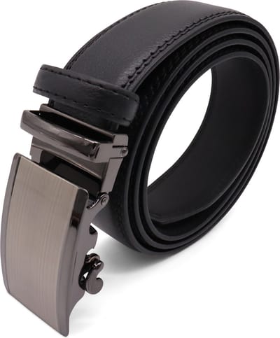 Extra lange Automaat riem - Grote maat riem - riem zonder gaatjes - riem heren - 160 cm - zwart M