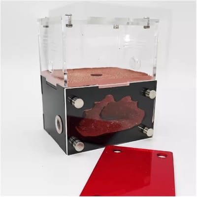 Mierenboerderij met Watertoren - Mierenkasteel Habitat - Mieren Studie - Hydraterende Watertoren - 13 x 12 x 10 cm - Bruin