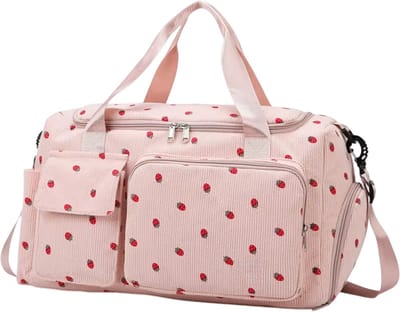 Grote Reistas voor Dames met Schoenenvak – Ruime Handbagage Sporttas, Weekendtas en Fitness Tas voor Reizen - Roze