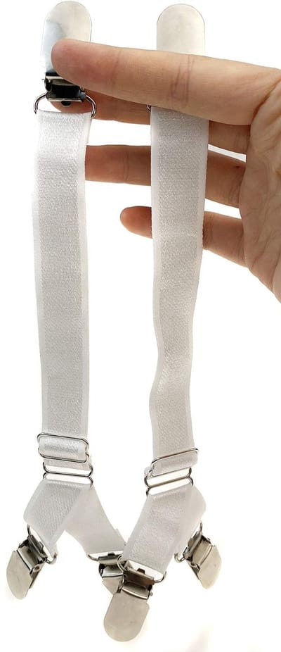 JHUBERS- Kousenhouders - Elastische Nylon Riemen - Verstelbare Pasvorm - Metalen Clipsluiting - 1 Paar - Geschikt voor Dames - Kousenbanden