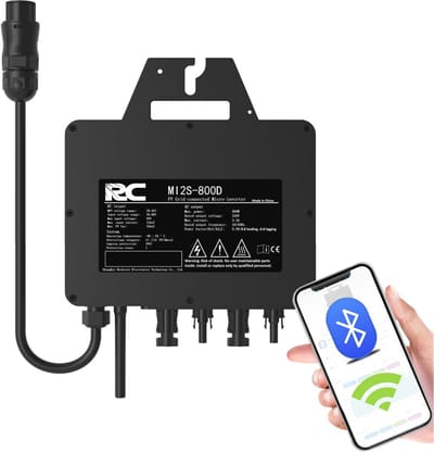 Zonne-omvormer - Micro-omvormer - Energie Opwekken - Wifi Monitoring App - 800W - Zwart