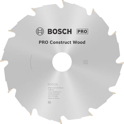 Bosch RUNDSAVKL CONSTRUCT 190X2.6X30MM 12 TDR