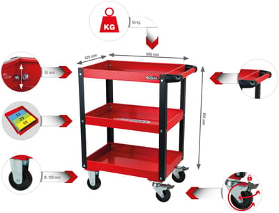 KS Tools ECOline Werkplaats gereedschapswagen 68x42.5x85 cm 890.0001