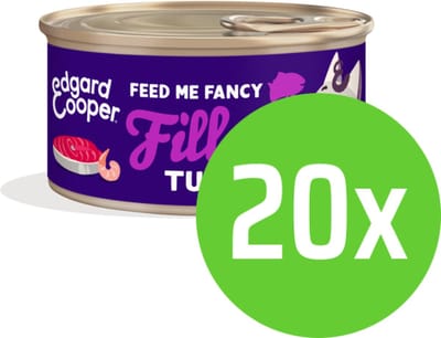 Edgard & Cooper Kattenvoer Fillets Tonijn - Garnaal 70 gram - 20 blikjes
