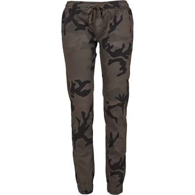 Urban Classics - Camo Dames joggingbroek - 4XL - Zwart/Zwart