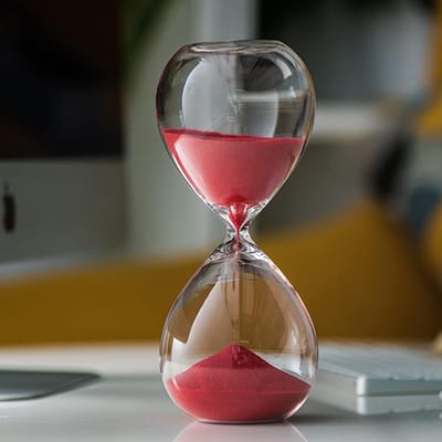 Zandloper Timer - Klassiek Ornament - Tijd Meten - Handgeblazen Glas - 30 Minuten - Blauw