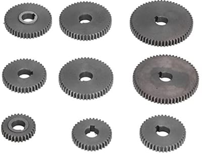 Dailygoods - 9-delige Metalen Tandwielset voor Draaibanken en Snijmachines