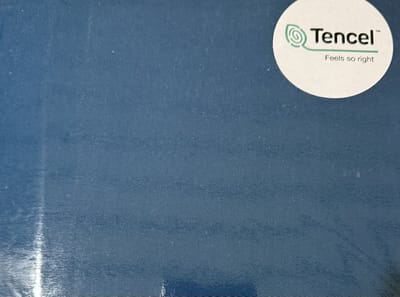 Hoeslaken Tencel - Katoen 160x200 kleur BLEU NUIT hoek 30cm