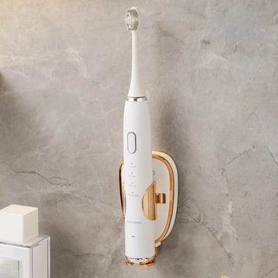 Porte-brosse à dents électrique mural sans trace, support de brosse à dents pour adultes, accessoires de salle de bain blanc