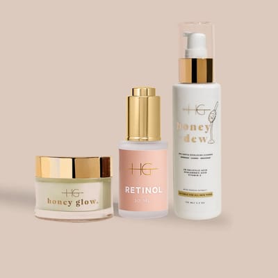 HG Aesthetics Acne Controle Bundel – Retinol Serum 0,2% met Vitamine E, Salicylzuur Reiniging en Ceramide Dagcrème SPF 15 – Complete Routine voor Onzuivere Huid