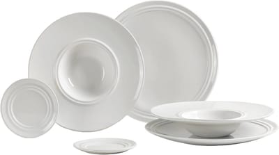 Broste Copenhagen Pastaset Stevns 6-delig / 2 personen - 2 dinerborden, 2 pastaborden en 2 kleine bordjes