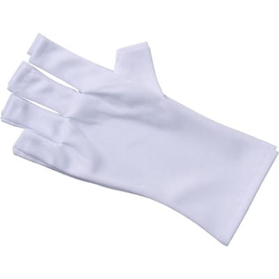 1 Paar Gel Manicure Handschoenen Professioneel Efficiënt Voorkomt Bruinen Straling UV Licht Handschoenen voor Short wit