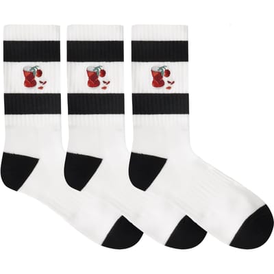A-DAM  3-pack Crew Socks Soda Rose White Size: 36-40 | Underwear Outlet | Unisex | Wit
