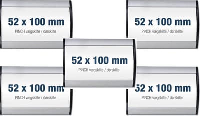 5 pack bewegwijzeringsborden/formaat 52x100mm/wegwijs bordjes/aluminium deurbordjes/naambordje kantoor/route bordje/aanwijs bordje/zelfklevend/verwijs bord/ informatie bord.