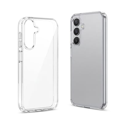 Transparant zacht TPU telefoon hoesje geschikt voor Samsung A17 dames en heren met schokbestendige randen en camera uitsparing backcover case