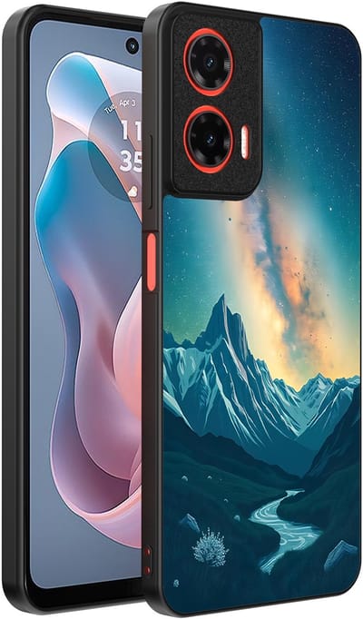 Smartphonica Telefoonhoesje Geschikt voor Motorola Moto G Play 2024 met Sterrenhemel Opdruk - TPU Backcover Case With Space And Milkyway Design geschikt voor Motorola Moto G Play 2024